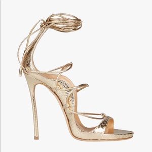 DSQUARED2 Riri Gold Wrap Up Sandals